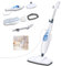 Steam Mop 2-in-1, Mop a Vapore, Scopa Lavapavimenti a Vapore, 1500 W, Capacità 400ML, Riscaldamento in 20 Secondi, Testa Snodabile, 2x Panno per mocio, bianco