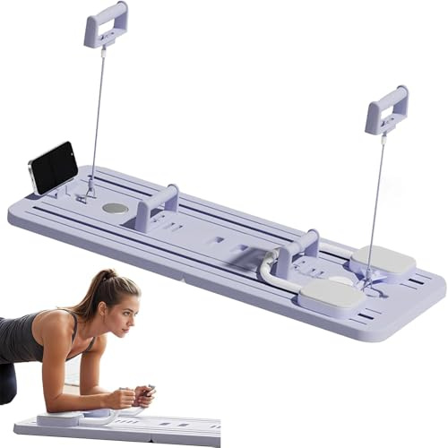 Bauchtrainer, Plank Trainer mit automatischem Rückprall, für Männer und Frauen, multifunktional, Bauchmuskeltrainer, Fitness, Push Up Board, Trainingsgerät für zu Hause (violett)