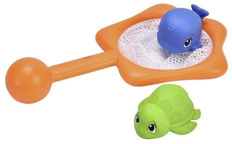 Simba ABC Angelspiel, mit Netz und Zwei Wasserspritzmeerestieren, 23cm, ab 12 Monaten