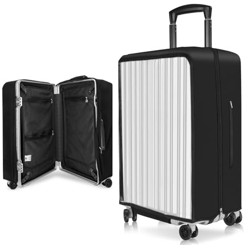 Yotako 30zoll Upgrades Reißverschluss Transparent PVC Gepäckdeckel, Wasserdicht und Kratzfest(26''H x 19.68''L x 11.4''W)