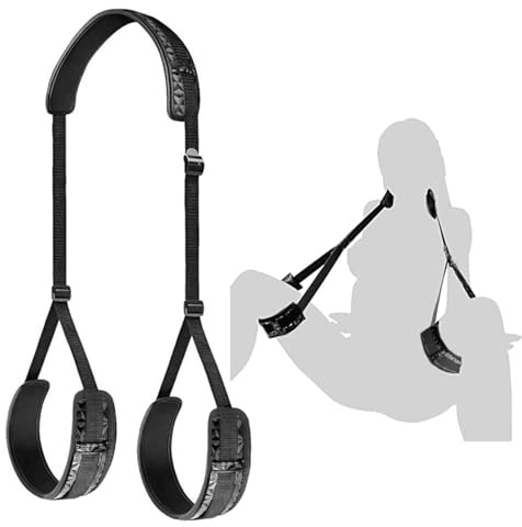 Conjunto de esclavitud sexual BDSM Restrinciones de piernas Sling de muslo con correas sexuales ajustables Kits de restricciones de cuerda de esclavitud Cinta con cuello Fetiche de esclavos SM