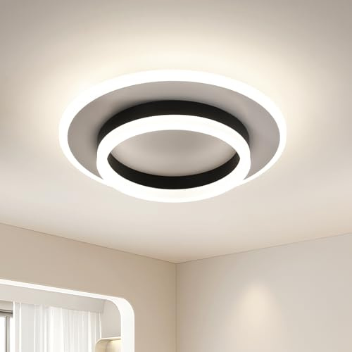 SENQIU Plafoniera LED Moderno, Ø30CM 28W Lampada da Soffitto LED Rotonda | Luce Naturale 4500K, 3150LM Plafoniera Semplice da Soffitto per Soggiorno Cucina Camera da letto Sala Corridoio, Bianco