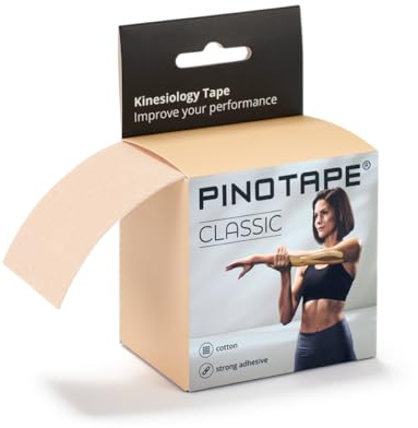 Pinotape Classic Kinesiologie-Tape Baumwolle, Light Beige 5 m x 5 cm