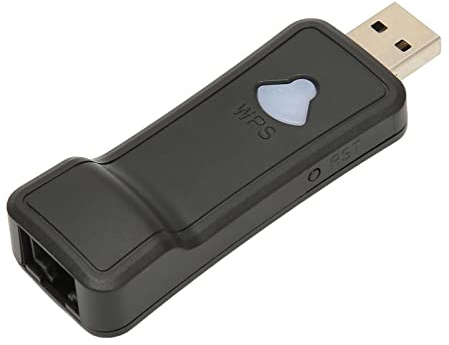 Cryfokt Ricevitore Trasmettitore WiFi Wireless, Adattatore di Rete USB per Stampanti Console di Gioco TV, Ampia Gamma di Segnali, IEEE 802.11n, Materiale ABS