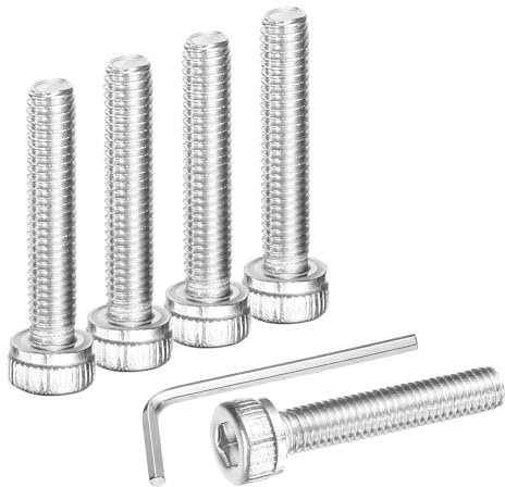 QUARKZMAN 100 Stück Innensechskant Schrauben M3x16mm Zylinderschrauben 304 Edelstahl Sechskant-Antrieb Maschinenschrauben Mit Schraubenschlüssel Vollgewinde Silber