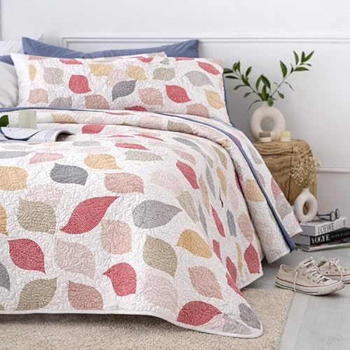 The one home Premium Colcha de Verano Bouti Reversible Cama 90 con 1 Funda 100% Poliéster – Colcha Ligera, Fina, Transpirable y Suave – Cubrecama Multiusos Otoño Primavera Entretiempo