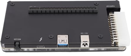 Jiawu Extern GPU-docka, 4 USB4 PCIE 16X Slot EGPU-hölje, Grafikkortsdocka med 1 M Kabel för Bärbar Dator, Liten Dator, Handhållen Konsol