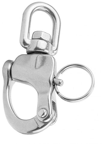 YIXANNX Versatile Swivel Bail Snap Shackle Crafted 316 Stainless Steel For Marine Versatility And Durability Resistance Of Spring To Facilitate Relief And Fixing Buckles. Pin Is Built Into Hook During
