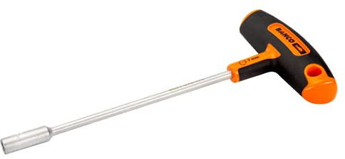 Bahco 902T-090-175 Nut Driver with T-Handle, Black/Silver/Orange, 9/175 mm