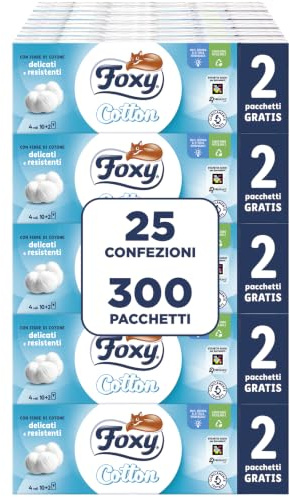 Foxy Cotton Taschentücher, 12 Packungen