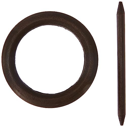Gardinia Dekoring Rund, Zum Drapieren von Gardinen und Vorhangstoffen, Außen: Ø 12 cm Holz, Wenige
