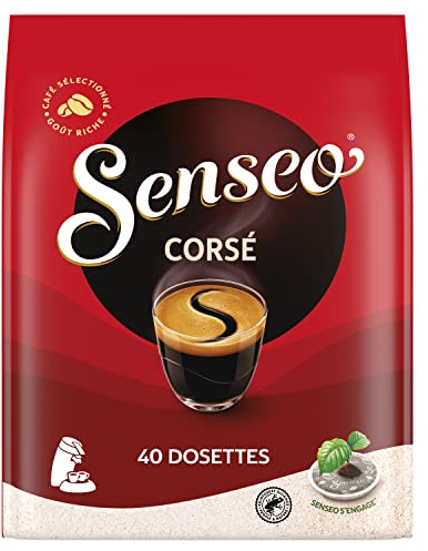 Senseo Corsé 400 dosettes café | Lot de 10 x 40 dosettes - Torréfaction poussée et riche