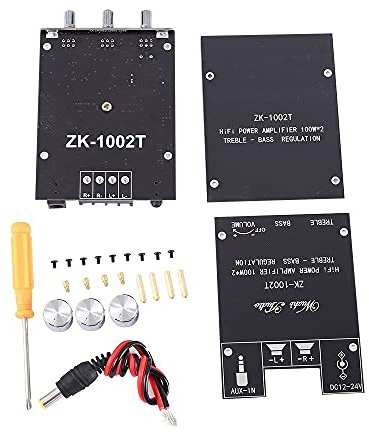 Modulo Audio Bluetooth,ZK-1002T 100 W+100 W Scheda Amplificatore Ricevitore Audio Stereo Bluetooth Modulo Amplificatore Wireless Digitale Bluetooth