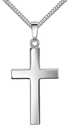 Kreuz-Anhänger 925 Silber Silberkreuz mit Halskette Länge wählbar.