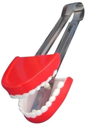 Pince à glaçons avec tête en forme de dentier