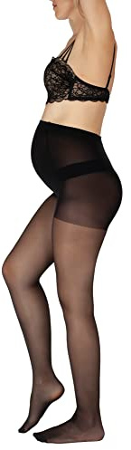 BANANALU Strumpbyxor för gravida kvinnor 40 Den S, M, L, XL mammastrumpbyxor, Nero, L