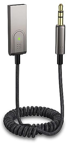 ZHITING Ricevitore Bluetooth 5.1 Auto per Auto con Jack AUX da 3,5mm e Adattatore Audio Wireless USB,Microfono Integrato,per TV, Auto Altoparlante Domestico Amplificatore Altoparlante