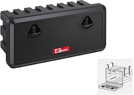 FTsolid Unterbaubox Staukasten (750x360x300) - Box + vertikale Halterung | Anhängerkiste – Staubox – LKW – Gurtkiste – Unterflurbox – Werkzeugkiste