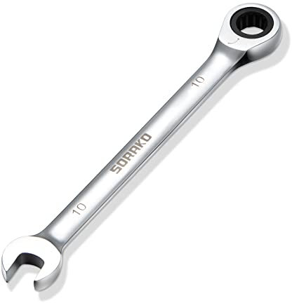 SORAKO Ratchet Spanner 10 mm, Combination Spanner Fixed Head Ratchet Spanner Combination Wrench
