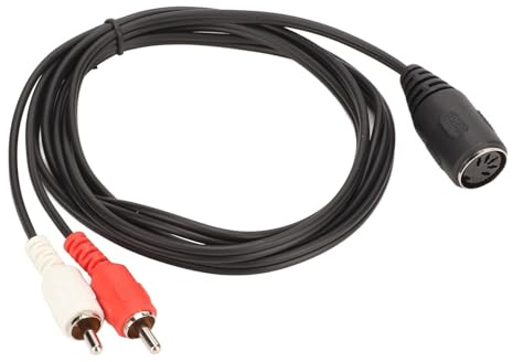 DIN 5 Pin auf Cinch Kabel, 5 Pin DIN Buchse auf 2 Cinch Stecker Kabel für Naim Olufsen Bang Quad Stereo Systeme CD Player VCR DVD