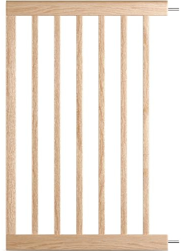 Schutzgitterverlängerungen Miko PEFC geprüftes Buchenholz von BOMI | Breite: 50 cm | Ansteckmodul aus Holz Buche| Links oder Rechts an das Klemmgitter angesteckt | Schnelle & Einfache Anbringung