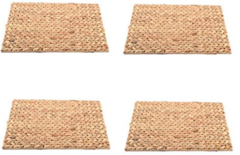 Lodokdre Mantel individual tejido, esteras resistentes al de jacinto de agua, mantel individual rectangular de ratán tejido, para decoración de bodas, fiestas de cocina, etc