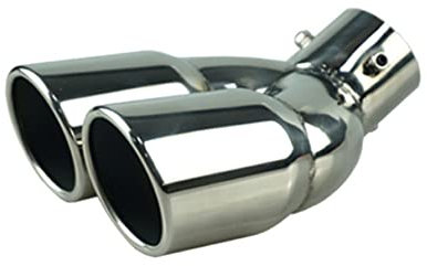 Autoauspuffende Edelstahl Chrom End Trim Tail Throat Liner Rohr 63mm Auto Auspuffrohr Universal Auto Schalldämpfer Spitze Auspuff Endrohr(D)
