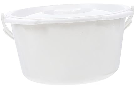 Healvian Silla Inodoro Cómoda Para Ancianos Orinal Portátil Para Adultos Escupidera y Tapa Para Baño o Dormitorio Blanco