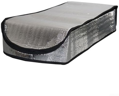 PETSTIBLE Dachbodentreppen-Isolierabdeckung, tragbare doppelseitige Aluminiumfolie, Dachbodenisolierung, Abdeckung mit Reißverschluss, Dachbodentürisolierung, Treppenabdeckung
