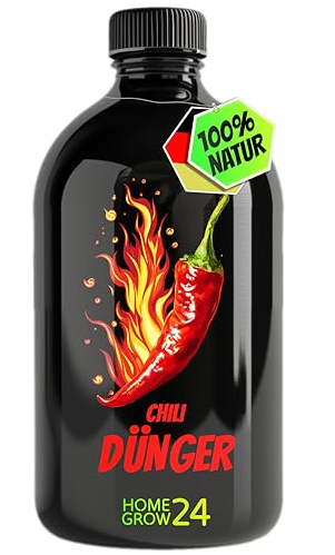 HOMEGROW24 Engrais pour piment, engrais pour toutes les plantes de piment, 500 ml, complexe de substances vitales avec des micro-organismes efficaces et du charbon organique pour plantes,100% naturel