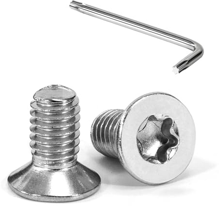 Tunejoy Viti a Testa Svasata M6 x 12 mm Vite Torx Bullone a Macchina in Acciaio Inox A2 V2A Viti a Testa Piatta con Chiavi a T30 Filettatura Completa 20 pezzi