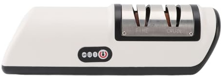 Electric Knife Sharpener, 2 Stage Automatic Household Knife Sharpeners with Non Slip Bottom, USB Rechargeable Knife Sharpener Electric for Kitchen, Quick Sharpening