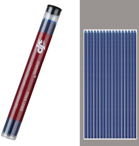 MROOFUL Ricariche di mine colorate in grafite da 2 mm, 2B, per matita meccanica da 2 mm, per disegno tecnico e matita da disegno, 36 mine (blu)