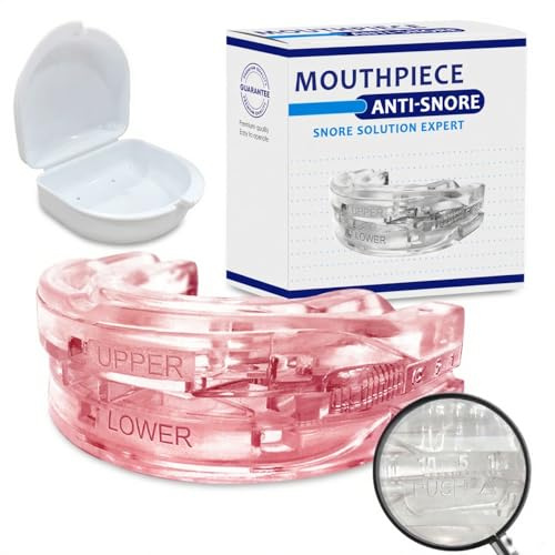 Anti Ronflement,Anti Ronflement Efficace Puissant,Orthèse anti-ronflement,Réduire Ronflement et Grincement des Dents(Rose pêche)
