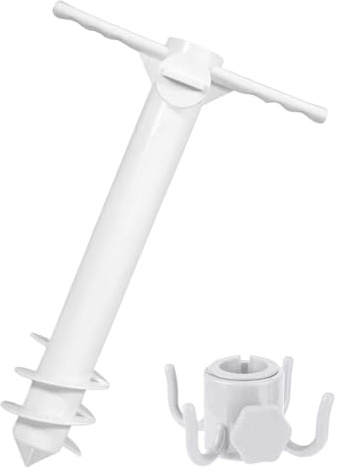 Dmuzsoih Taladro para sombrilla de playa, base de paraguas resistente, accesorios de piezas de trampolín para patio, tienda de campaña, camping, senderismo, equipo deportivo al aire libre, terraza