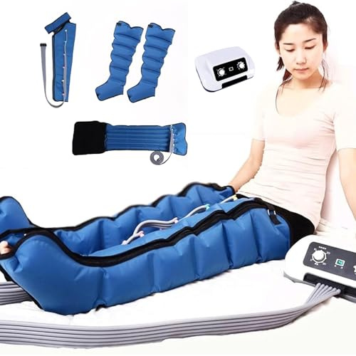 GZGHRZQS Massaggiatore per Gambe a Compressione d'Aria Massaggiatore Compressione d'Aria per Vitelli,Stivali Pressoterapia, Apparecchio per Massaggio,Rinforzo di circolazione per Piedi, Gambe, Vita