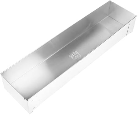 Generico Torta tiramisù vassoio da forno, stampo per torte a forma di rettangolo, acciaio inossidabile con telaio rimovibile torte da forno per tiramisù mousse di cheesecake