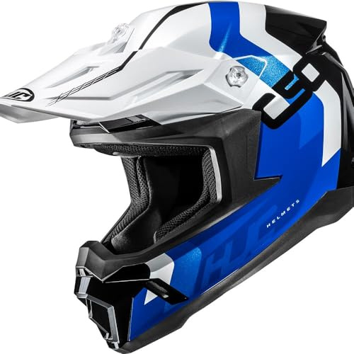 HJC, Casco Moto Cross C50 PRIMAL Blue White Black MC2, XL