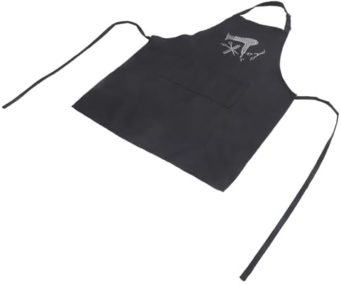 Cabilock Verstellbare Haarschneider schürze aus Polyester für Friseure und Stylisten Unisex Arbeits Kochschürze für Salon Küche Garten Backen Langlebig und Bequem Schwarz