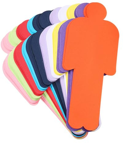 120 tarjetas de presentación humanas fáciles de escribir, papel humanoide indexado para etiquetar, oficina, escuela, juego de presentación humana, suministros escolares para profesores y estudiantes