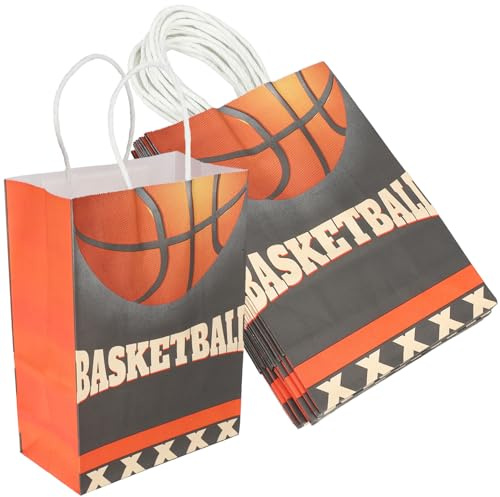 10 Stück Basketball Geschenktüten aus Papier mit Aufdruck | Großes Format, Vielseitiges Design, Wiederverwendbar, für Reise und Sport