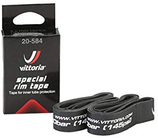 Vittoria Rim Tape for Racing (18-622) 28-inch x 18 mmBlack, Pack of 2, black