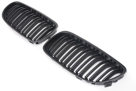 Kühler- Sport- Front- Doppel- Rippen- Grill Schwarz Matt Eintragungsfrei Set