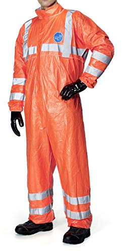 Beeswift tbs500hvs Overall Boiler Anzug, Dupont Tyvek, 500hv Modell 125 A, Hi Viz Sichtbarkeit Cat III, GORT Typ 5/6 Einweg, klein