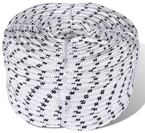 vidaXL Tauwerk Polyester 10mmx50m Flechtleine Bootsleine Festmacher Reepschnur