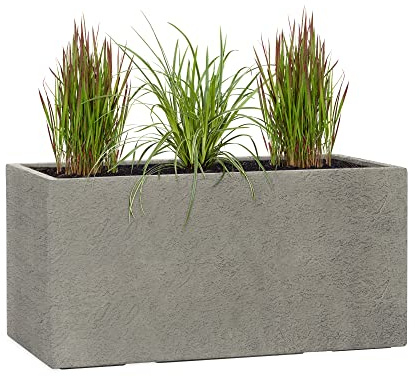 Pflanzwerk® Fioriera Vaso per Fiori Portavaso TUB Lava Grigio 30x60x30cm *Resistente al Gelo* *Protezione UV* *Europea di qualità*