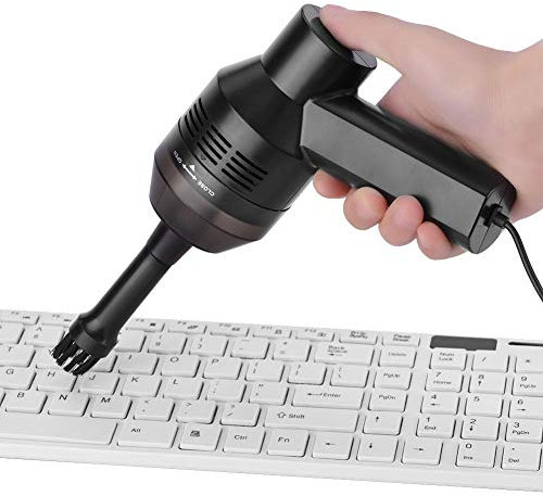 Topiky Tastaturreiniger, wiederaufladbarer USB-Tastaturstaubsauger zum Reinigen von Staub, Haaren, Krümeln, Schrotten für Laptop-Desktop-PC, Klavier, Computer(Schwarz)