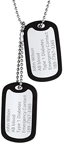 Richsteel personalisierte Dog Tag Anhänger für Foto/Text Herren Damen Kette Militär Armee Erkennungsmarke Anhänger mit Geschenkebox als Bedeutsame Geschenke