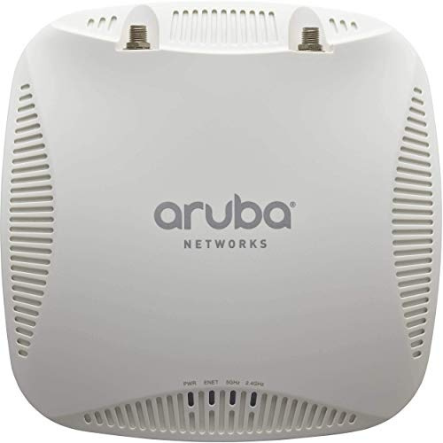 HPE Aruba AP-204 JW162A Dual Band Wireless 802.11ac Controller Managed Power Over Ethernet (PoE) Wireless Access Point – 2.4GHz (300Mbps) / 5GHz (867Mbps), Up to 256 Clients per Radio, MU-MIMO