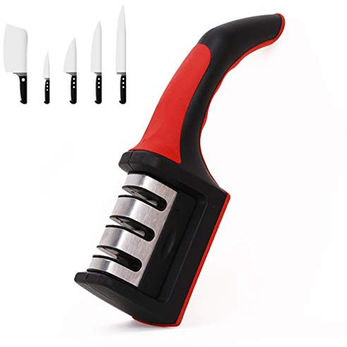 Feixiangge - Pietra per affilare, 3 fasi, in acciaio e ceramica, per affilare coltelli in pietra e tungsteno, per tutti i coltelli, accessori da cucina